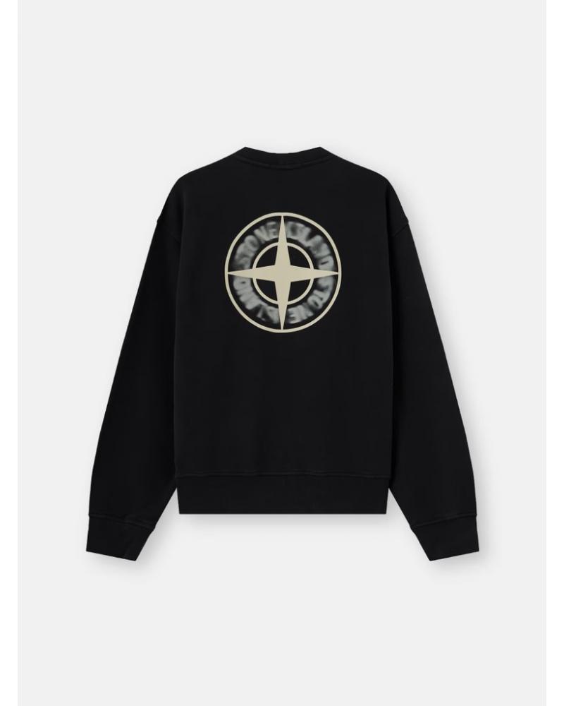 SWEAT STONE ISLAND COL ROND 6100039 S047 0029  NOIR