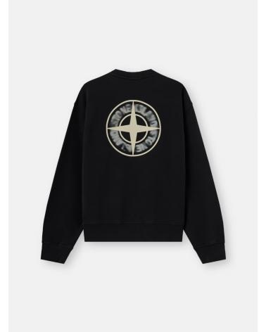 SWEAT STONE ISLAND COL ROND 6100039 S047 0029  NOIR