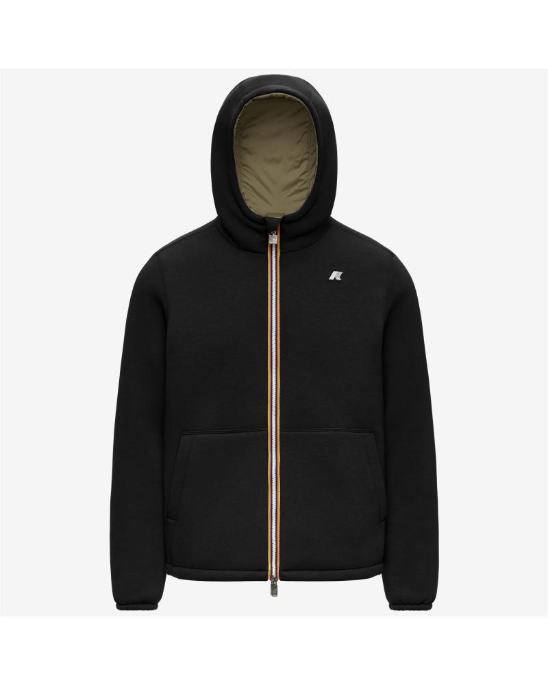 Blouson k-way  Jack Spacer Nylon Double Black Green Army NOIR/KAKI