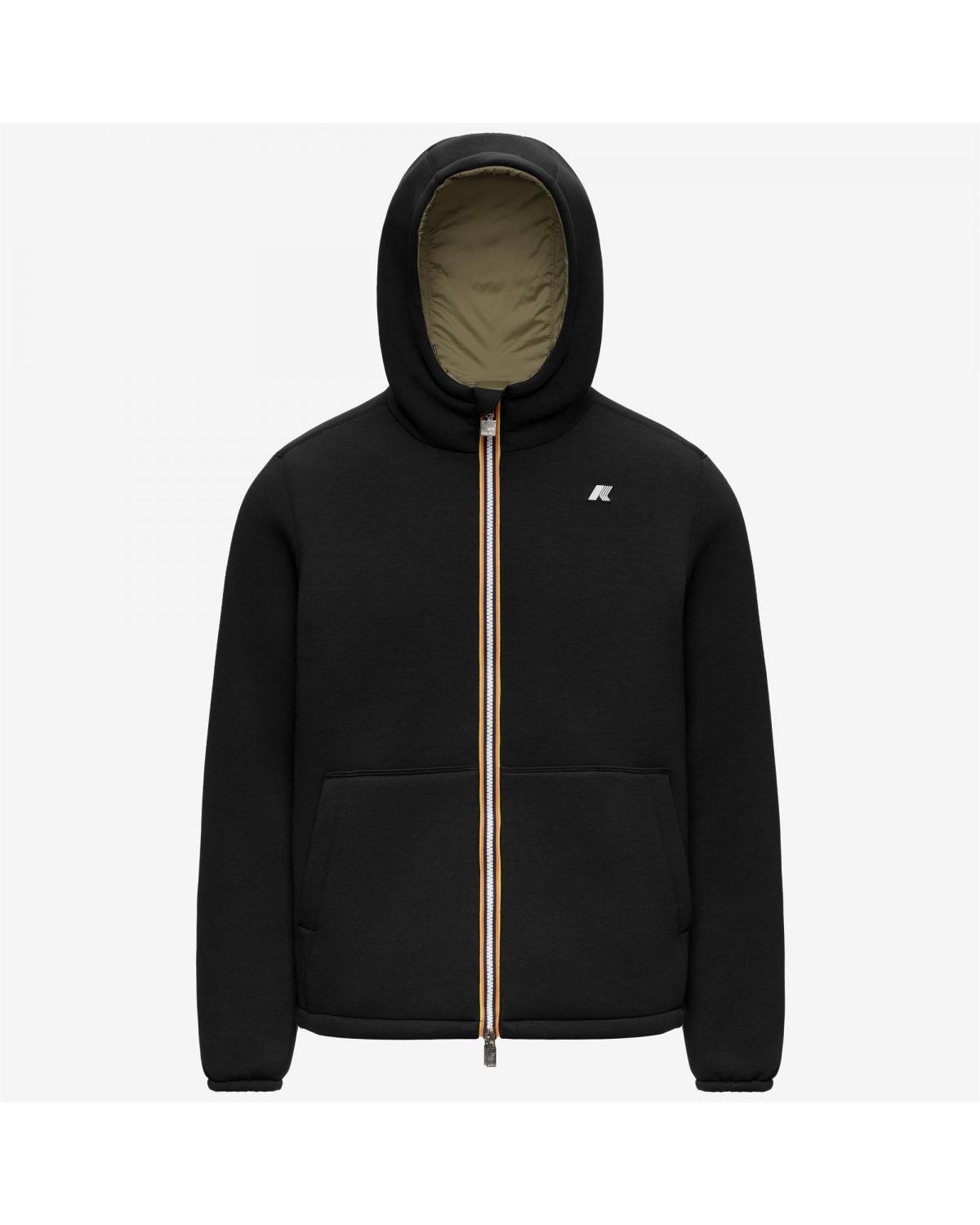 Blouson k-way  Jack Spacer Nylon Double Black Green Army NOIR/KAKI