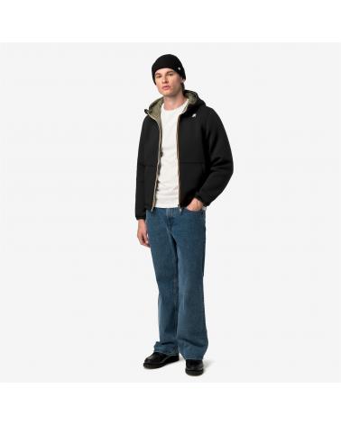 Blouson k-way  Jack Spacer Nylon Double Black Green Army NOIR/KAKI