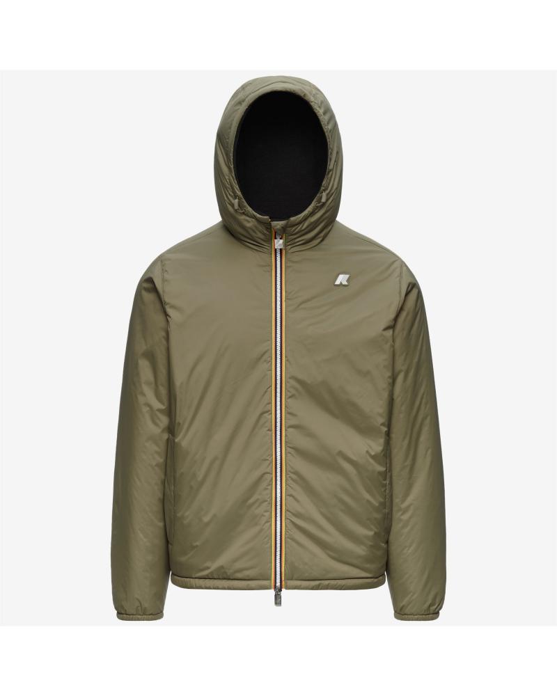 Blouson k-way  Jack Spacer Nylon Double Black Green Army NOIR/KAKI
