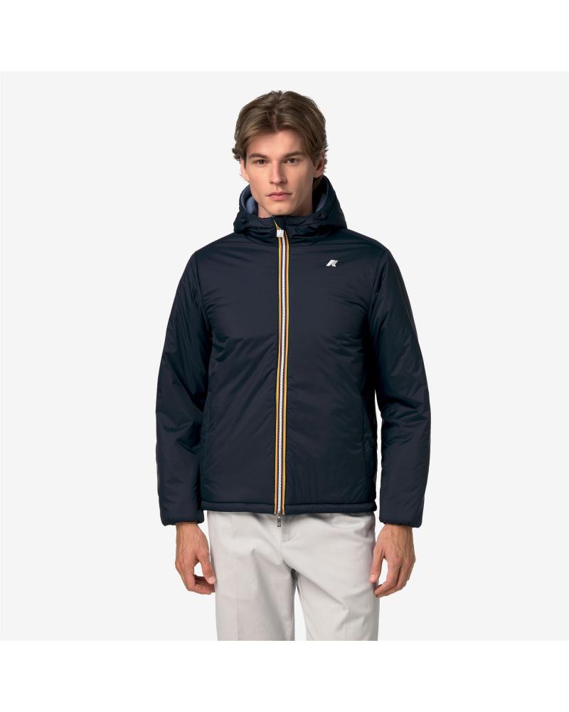 Blouson k-way  Jack Spacer Nylon Double Blue wildl- Blue Depth  Bleu  Marine