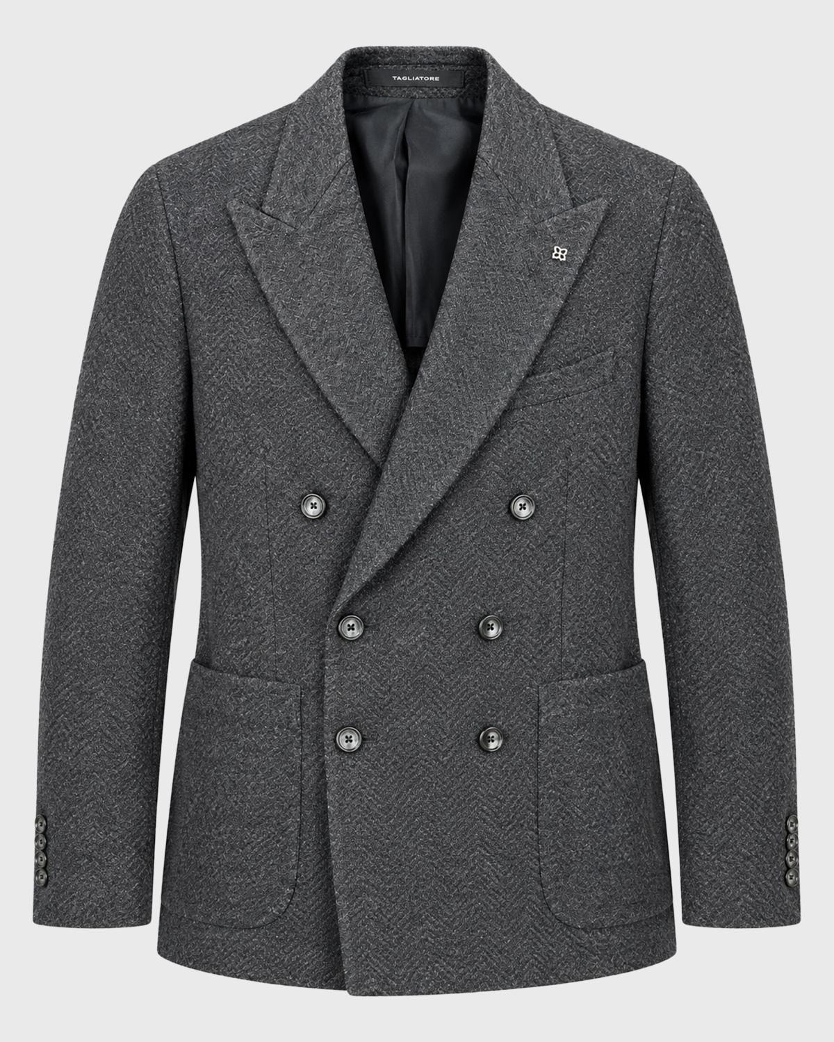 VESTE TAGLIAORE CHEVRONS GRIS