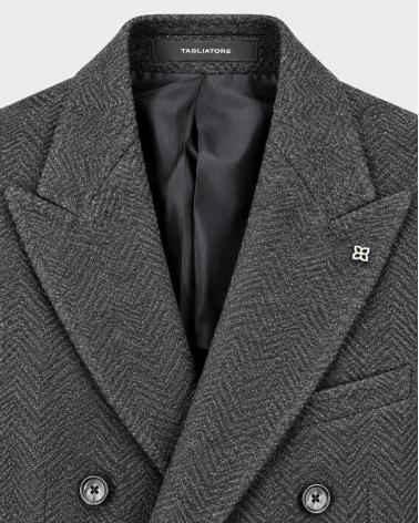 VESTE TAGLIAORE CHEVRONS GRIS