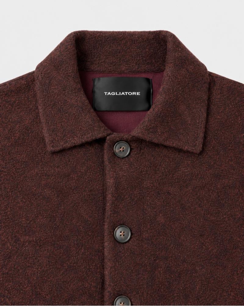 VESTE TAGLIATORE STOR LAINE PURPLE BORDEAUX