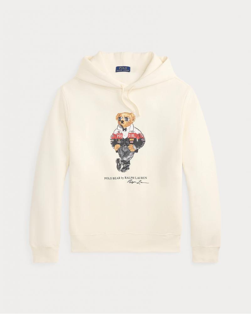 SWEAT RALPH LAUREN CAPUCHE POLO BEAR ECRU