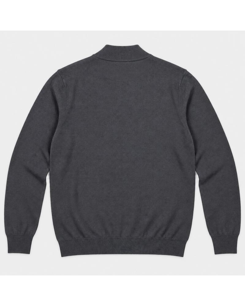 PULL COL DEMI MONTANT SLOWEAR  FLEXWOOL GRIS