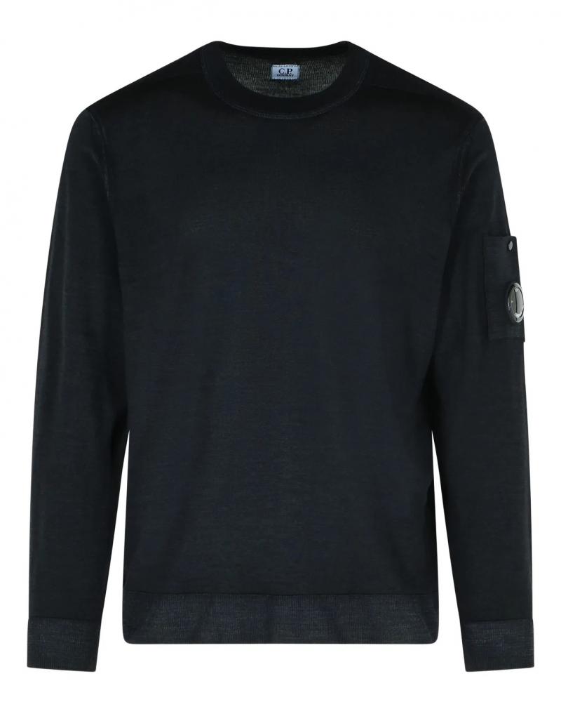 Pull col rond CP.COMPANY KN046A 999 NOIR