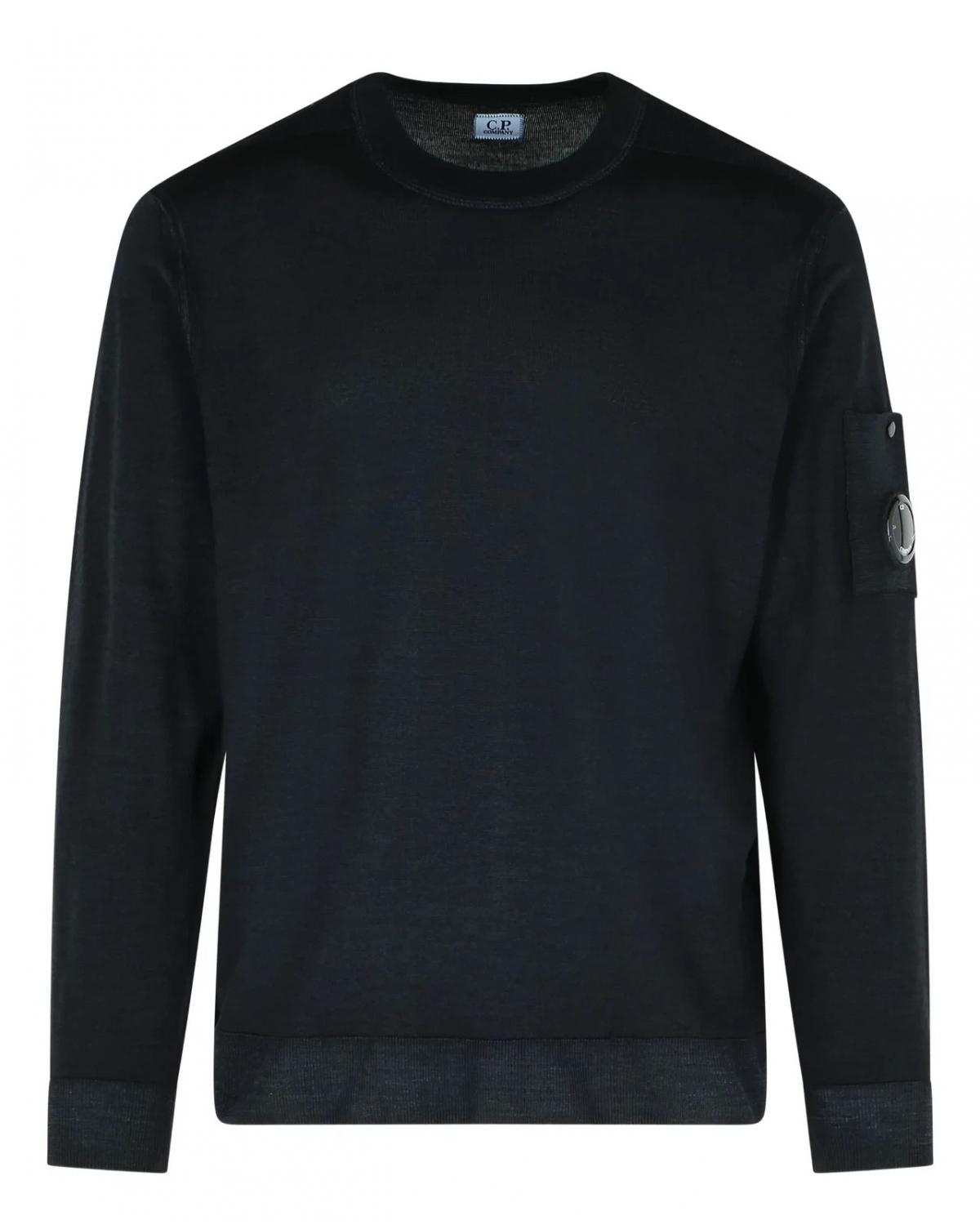 Pull col rond CP.COMPANY KN046A 999 NOIR