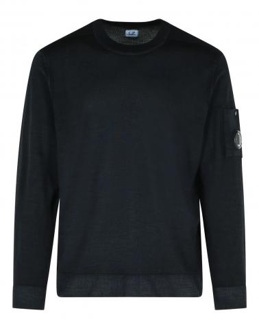 Pull col rond CP.COMPANY KN046A 999 NOIR