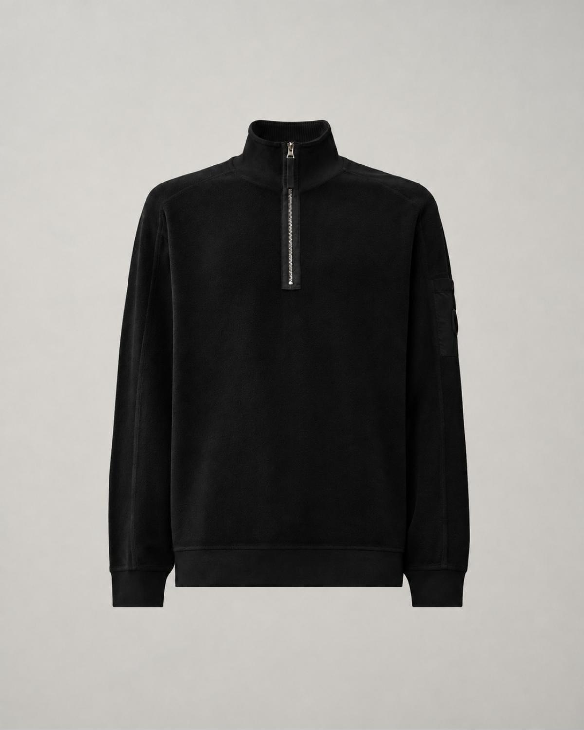 SWEAT POLO DEMI ZIP 21CMSS189A 999 NOIR