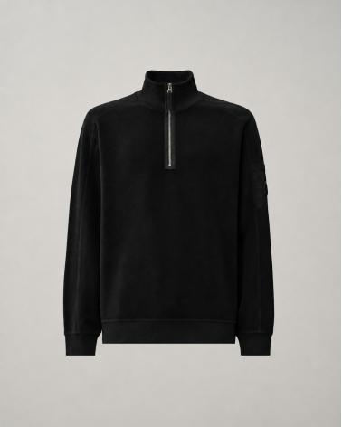 SWEAT POLO DEMI ZIP 21CMSS189A 999 NOIR