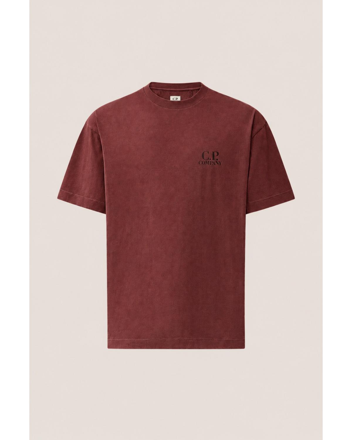 TEE SHIRT JERESEY CONFORT C.P. COMPANY S135A 592 ANDORRA  BORDEAUX
