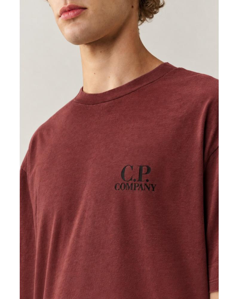 TEE SHIRT JERESEY CONFORT C.P. COMPANY S135A 592 ANDORRA  BORDEAUX
