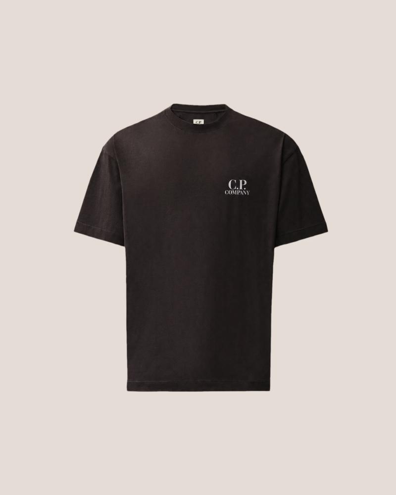 TEE SHIRT JERSEY COMFORT LOGO C.P. COMPANY TS166A 999 NOIR