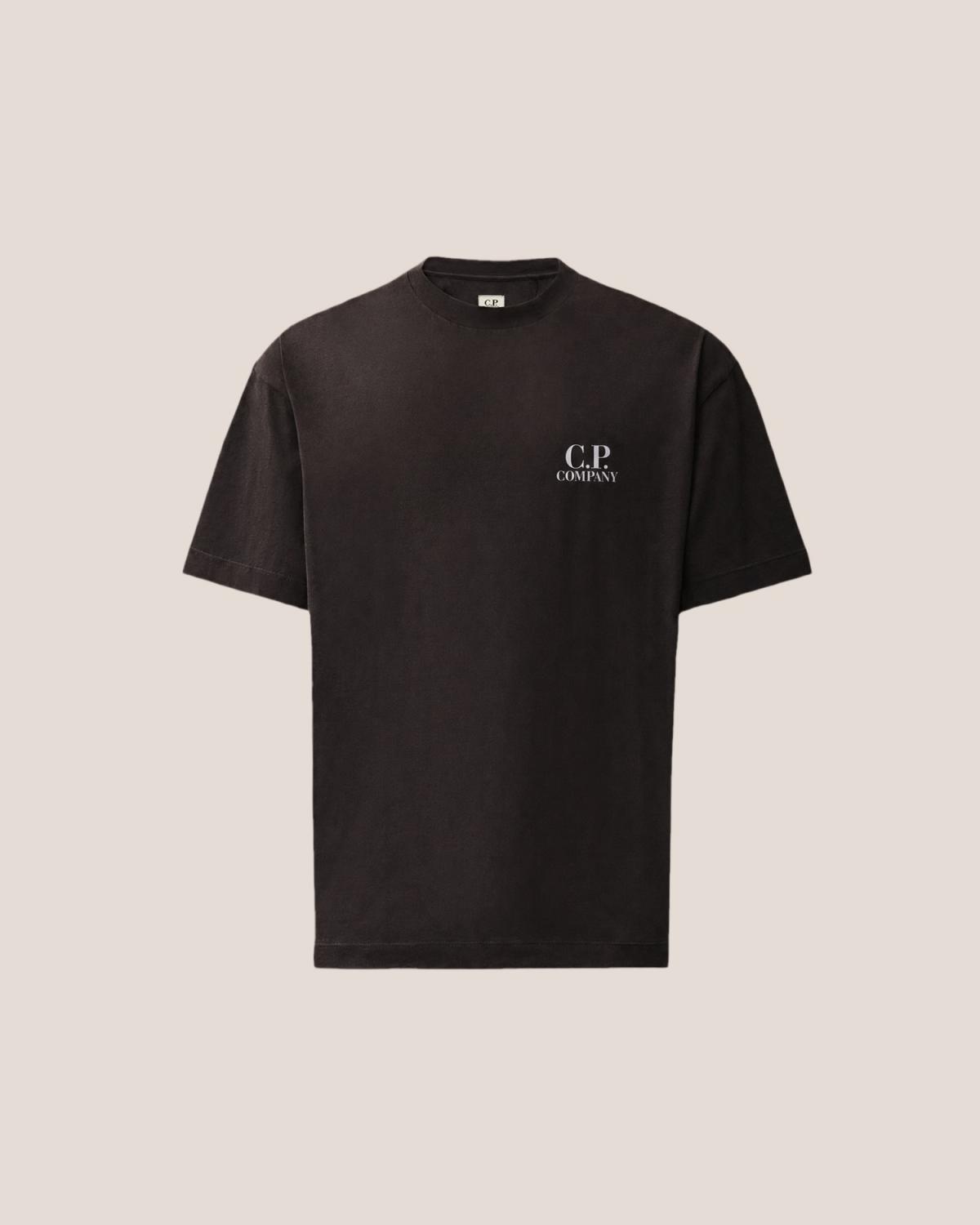 TEE SHIRT JERSEY COMFORT LOGO C.P. COMPANY TS166A 999 NOIR