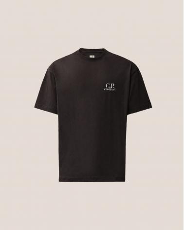 TEE SHIRT JERSEY COMFORT LOGO C.P. COMPANY TS166A 999 NOIR
