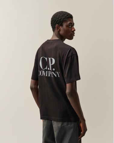 TEE SHIRT JERSEY COMFORT LOGO C.P. COMPANY TS166A 999 NOIR