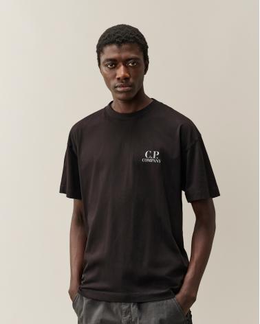 TEE SHIRT JERSEY COMFORT LOGO C.P. COMPANY TS166A 999 NOIR