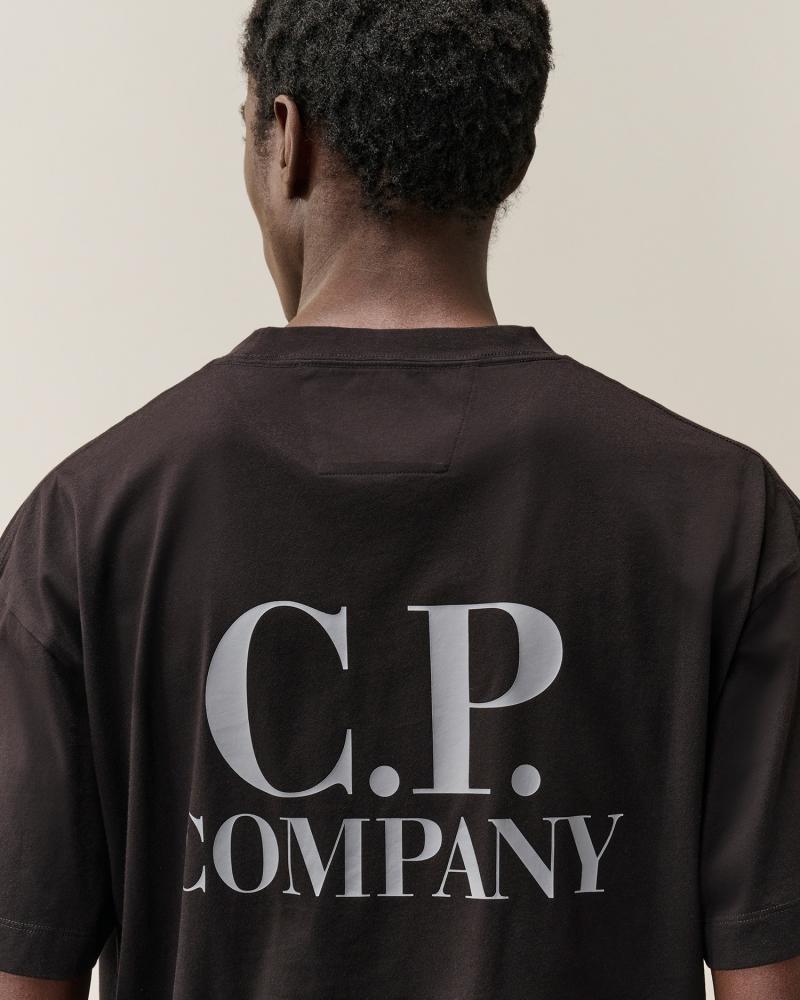 TEE SHIRT JERSEY COMFORT LOGO C.P. COMPANY TS166A 999 NOIR