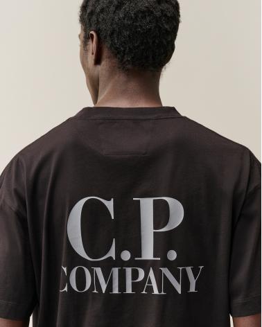 TEE SHIRT JERSEY COMFORT LOGO C.P. COMPANY TS166A 999 NOIR