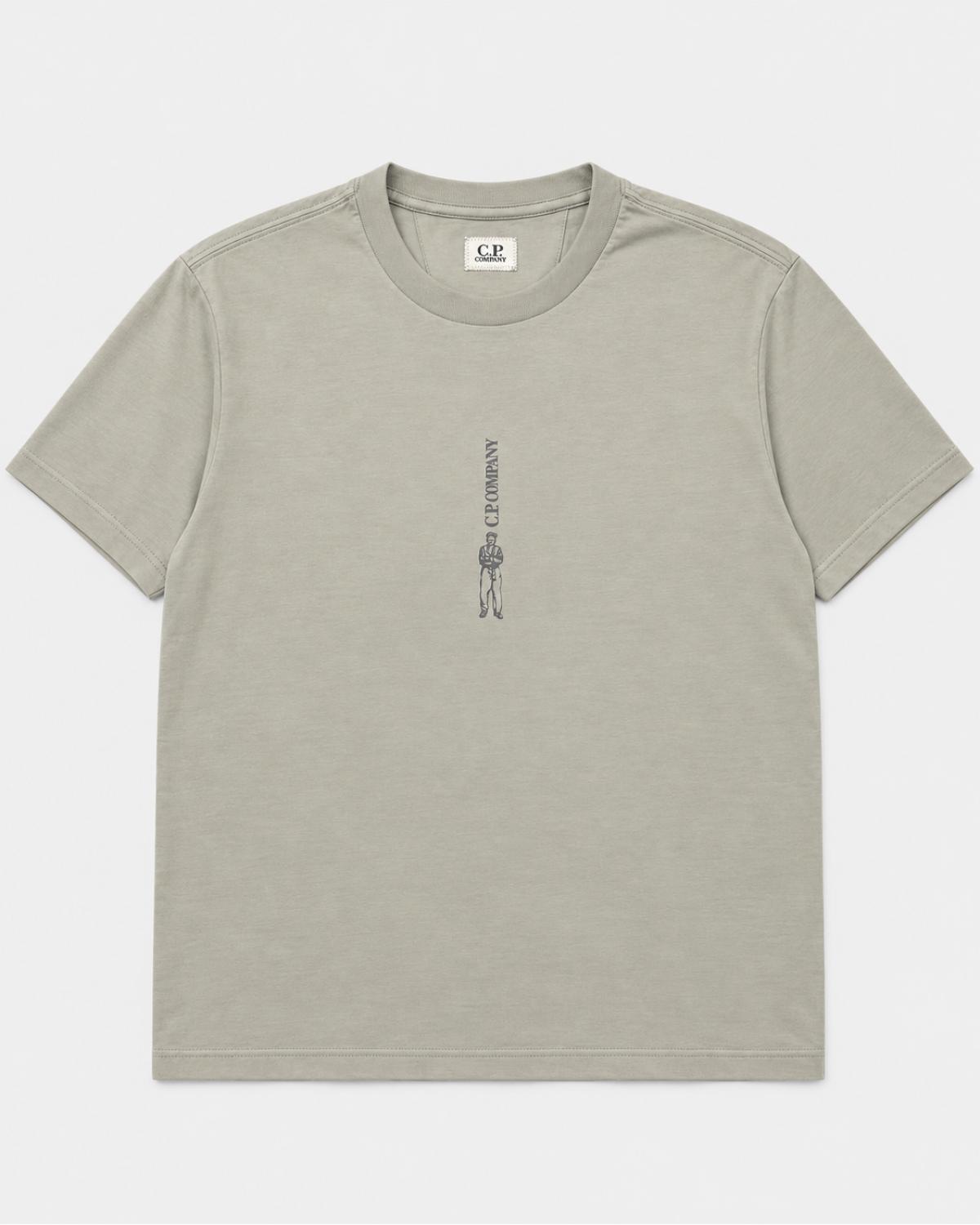TEE SHIRT SLEEVE LOGO C.P. COMPANY S184A 936 GRIS