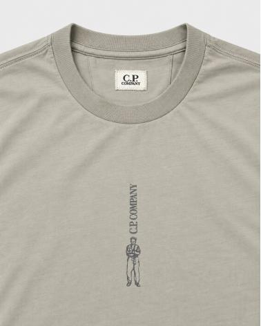 TEE SHIRT SLEEVE LOGO C.P. COMPANY S184A 936 GRIS