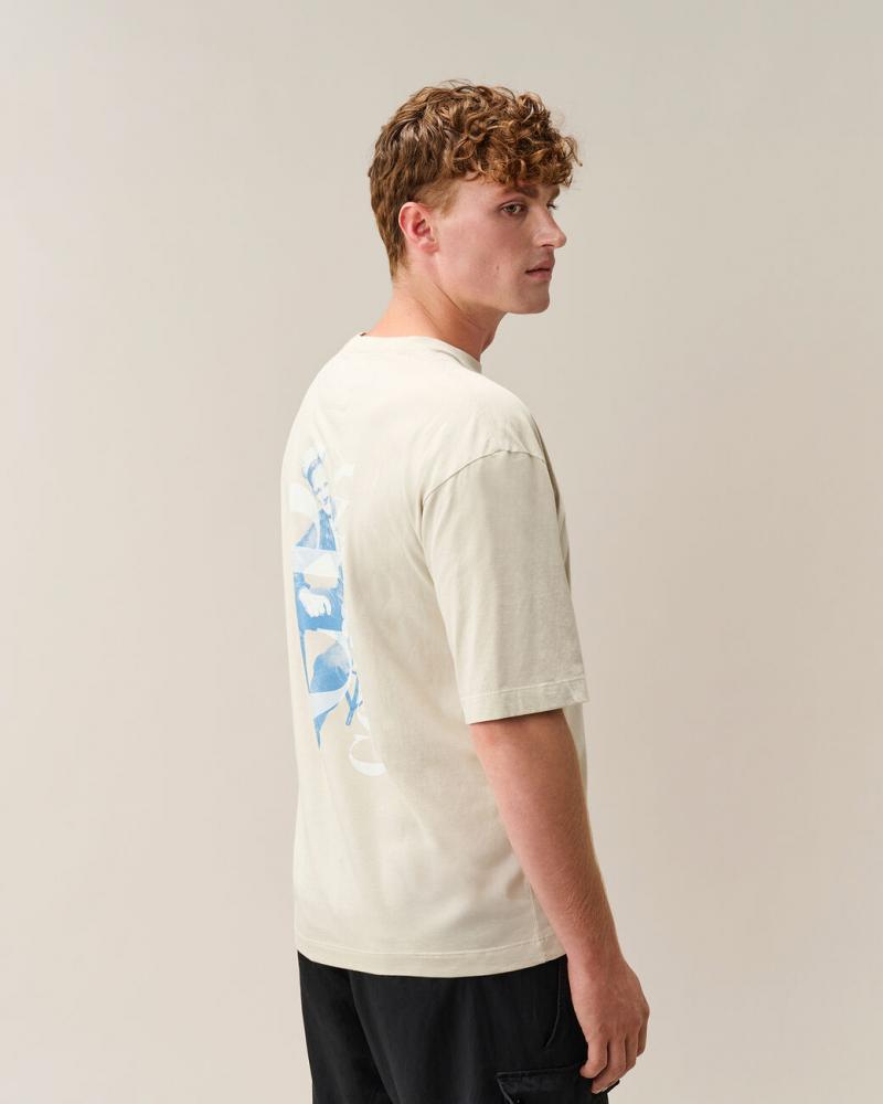 TEE SHIRT C.P COMPANY TS209A 120 SILVER BIRCH ECRU