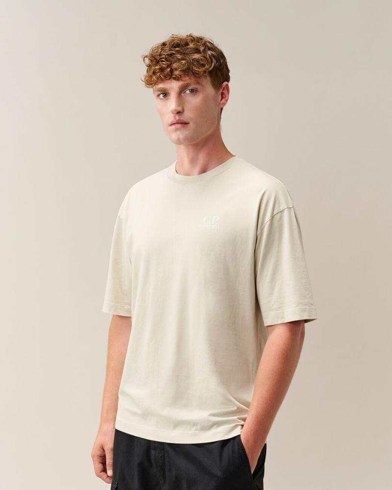 TEE SHIRT C.P COMPANY TS209A 120 SILVER BIRCH ECRU