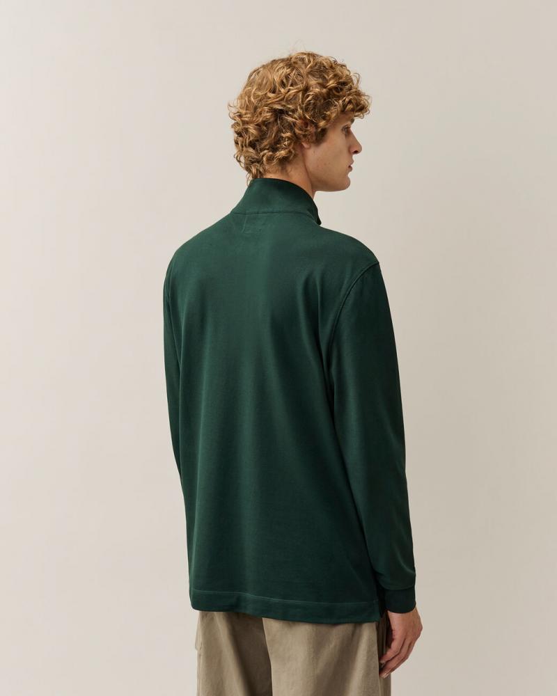 Polo C.P. Company  M/L 156A  697 Stretch Piquet Ponderosa Pine Vert