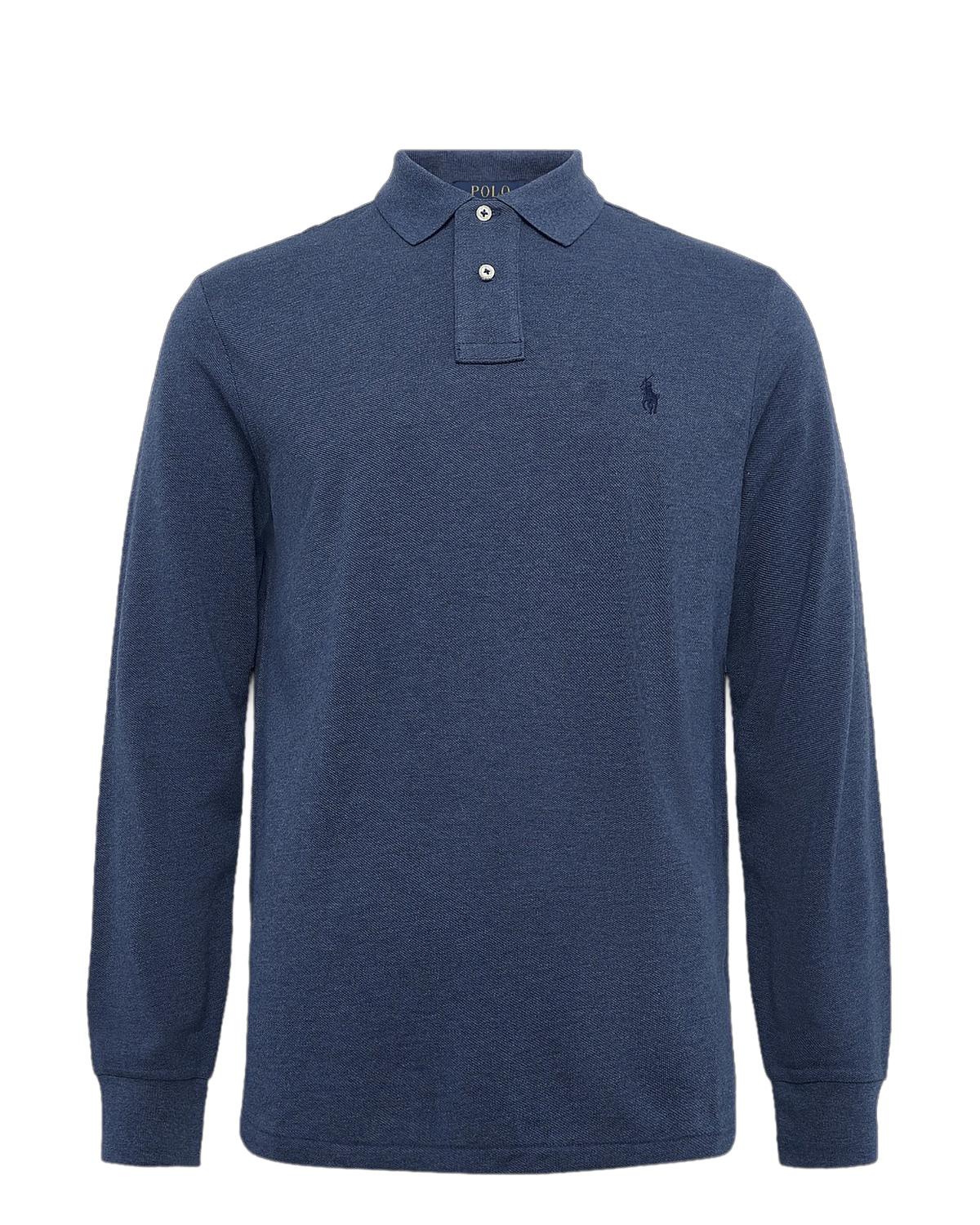 POLO RALPH LAUREN M/LONGUES CUSTOM SLIM FIT  BLEU 