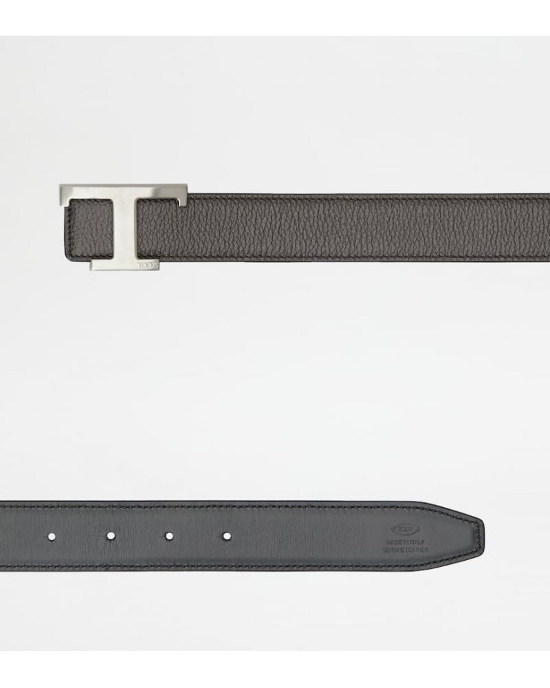 CEINTURE TOD'S T REVERSIBLE NOIR/MARRON