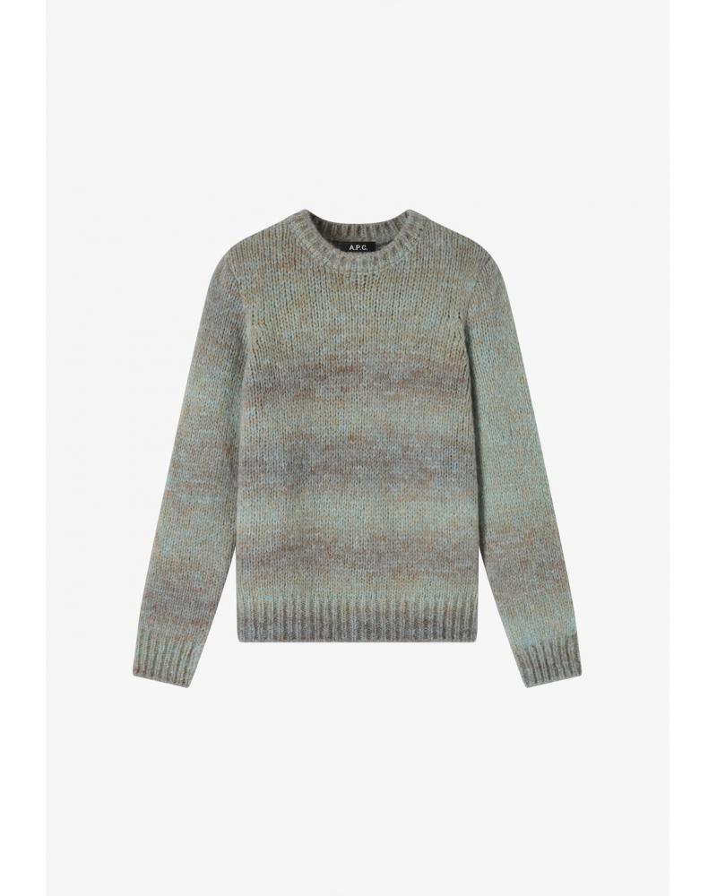 PULL COL ROND A.P.C.MARCOS BLEU GRIS