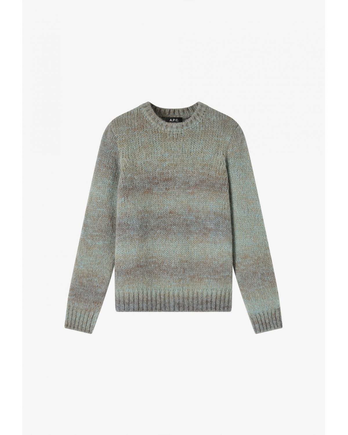 PULL COL ROND A.P.C.MARCOS BLEU GRIS