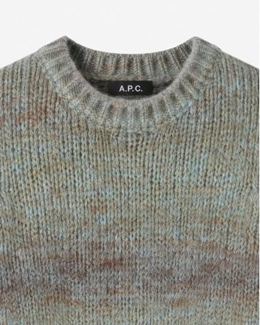 PULL COL ROND A.P.C.MARCOS BLEU GRIS