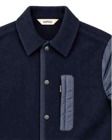 VESTE WALTZ  ASPESI LAINE NYLON MARINE