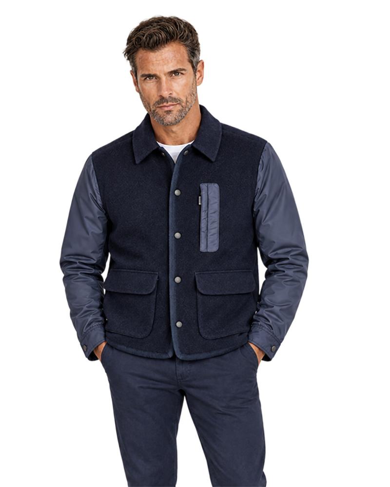 VESTE WALTZ  ASPESI LAINE NYLON MARINE