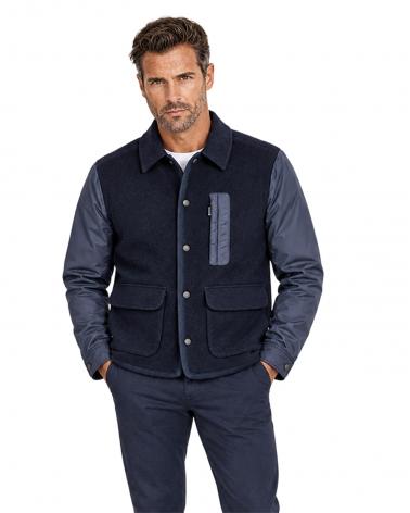 VESTE WALTZ  ASPESI LAINE NYLON MARINE