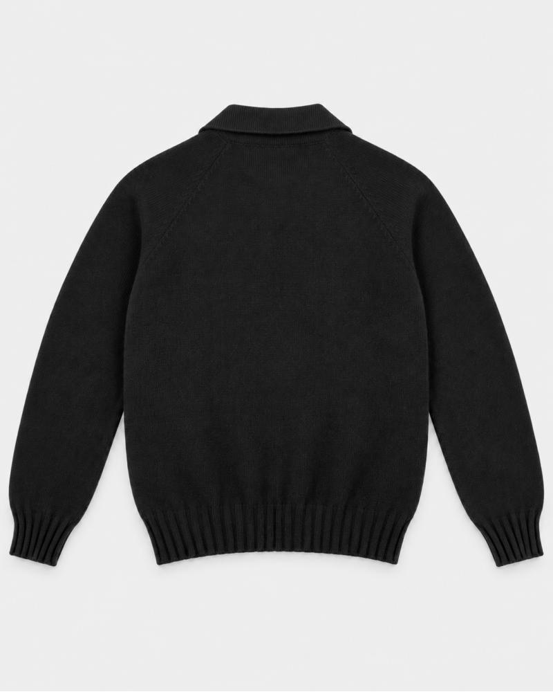 MAILLE POLO TAGLIATORE VOLTAIRE 100% CASHMERE NOIR