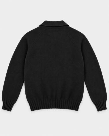 MAILLE POLO TAGLIATORE VOLTAIRE 100% CASHMERE NOIR