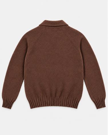 MAILLE POLO TAGLIATORE VOLTAIRE 100% CASHMERE MARRON