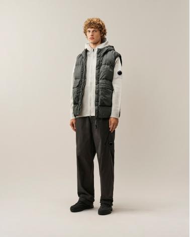 CARDIGAN CP.COMPANY ZIPPE H00DED KN097A  M13 GRIS CLAIR