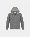 GILET CAPUCHE  GRAN SASSO ZIPPÈ GRIS CLAIR