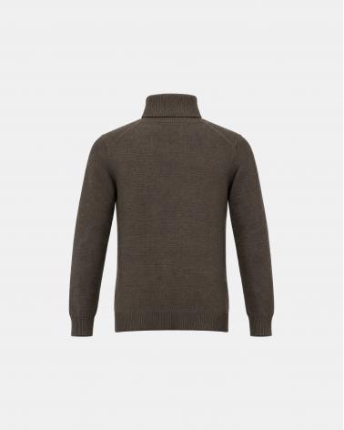 PULL COL ROULE D FIESOLI DF 033 MARRON