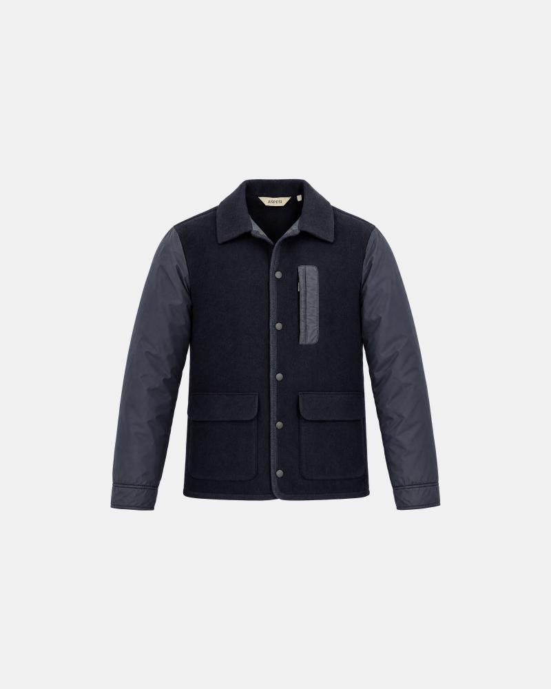 VESTE WALTZ  ASPESI LAINE NYLON MARINE