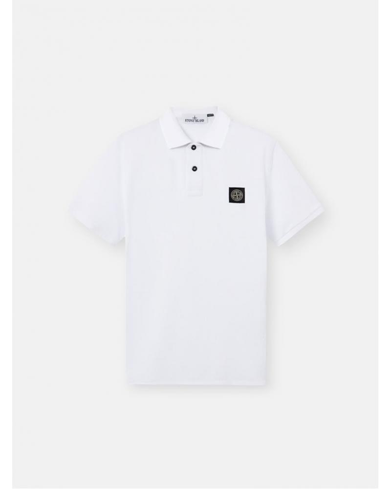 POLO STONE ISLAND  SC-S0017 1001 BLANC