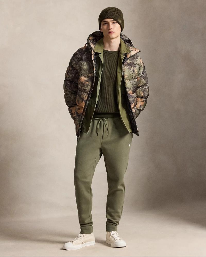 Pantalon de jogging Ralph Lauren jersey double VERT