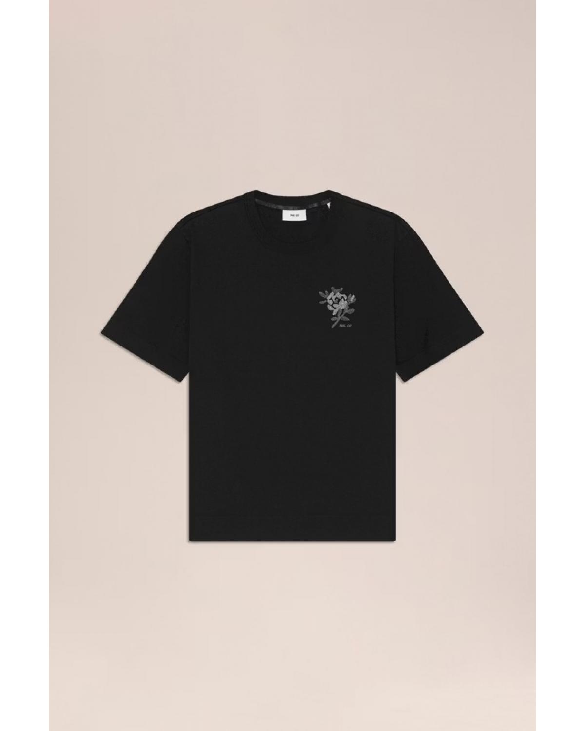 TEE SHIRT NN.07 PEDRO EMB NOIR