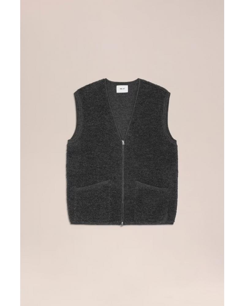 GILET sans manches NN.07 MADS GRIS ANTRACITE